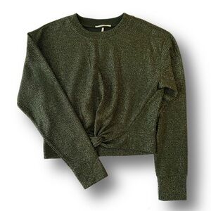 Scotch & Soda Starwatcher Sparkly Gold Green Knit Top
